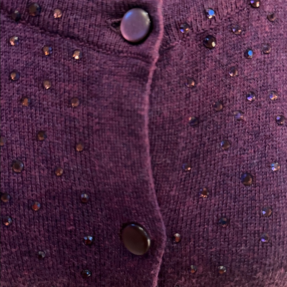MERONA Rhinestone Button Front Cardigan - Size L - Picture 9 of 12